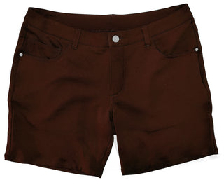 Printed Stretch Shorts - Brown Camo